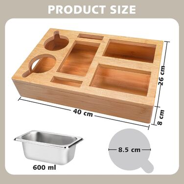 Органайзер для снеків з 3 мисками 40 х 26 х 8 см CENOVE