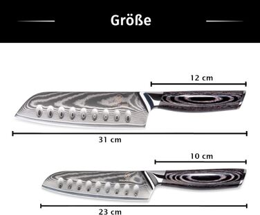 Набір дамаських ножів 31 та 23 см Pro Wolfblood