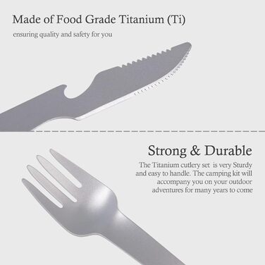 Титанові столові прилади для кемпінгу Boundless Voyage