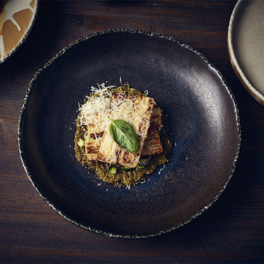 Миска глибока кругла 25*h 5.3 см, 920 мл, Terra Porcelain Roko Cinder Black, GenWare