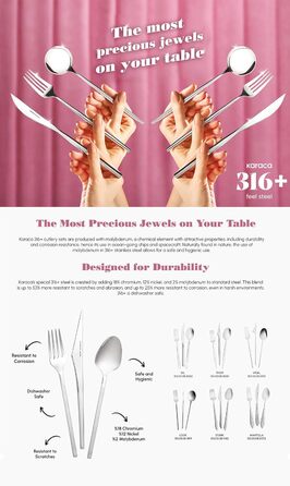 Набор столовых приборов Elegance из 84 предметов с коробкой на 12 персон, сталь, 12 столовых вилок, 12 столовых ложек, 12 столовых ножей, 12 десертных вилок, 12 десертных ложек