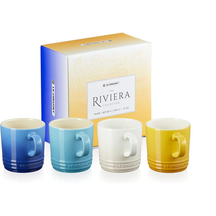 Набір із 4 кухлів 350 мл, різнокольоровий Riviera Le Creuset