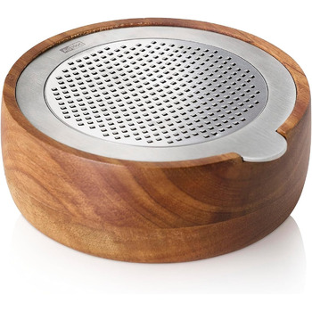 Терка дрібна з дерев'яним контейнером для збору, кругла AdHoc