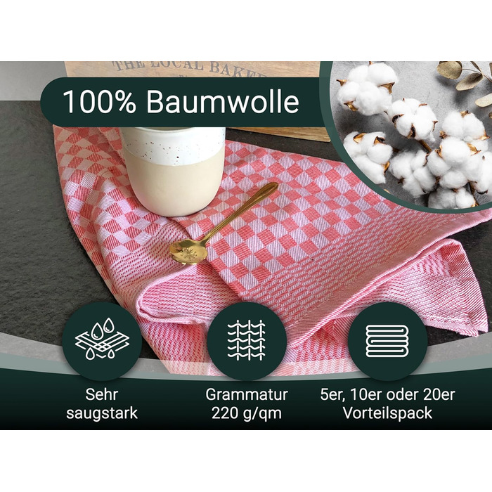 Набір кухонних рушників з 10 предметів 46 x 70 см ZOLLNER