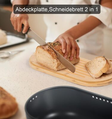 Маленька хлібниця з лляним мішок для хліба 33,5 x 18 x 11,3 см SYLANDO