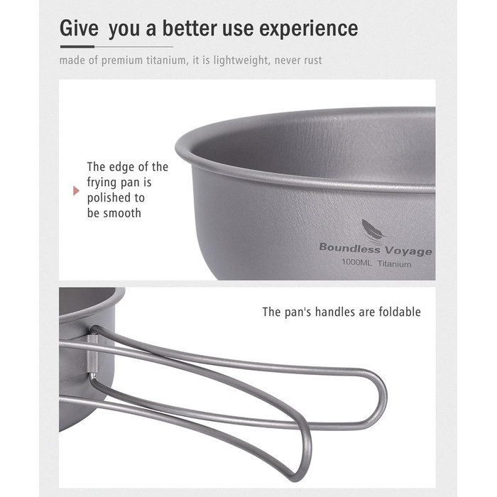 Кемпінгова сковорода з антипригарним покриттям з кришкою та складними ручками 19 см. iBasingo