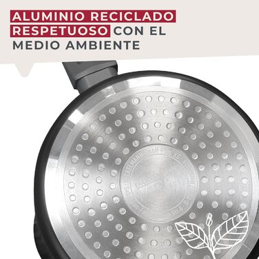 Сотейник 16 см со стеклянной крышкой, черный Statement Fackelmann