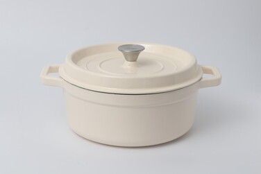 Кастрюля чугунная 28,5 см Tierra кремовая 830065 NOIS