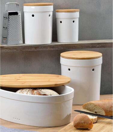 Хлібниця керамічна біла kela