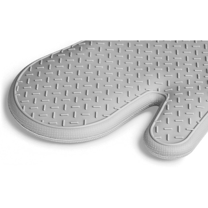 Набор 2 шт. Силикон и хлопок, термостойкий (прихватки, серый)