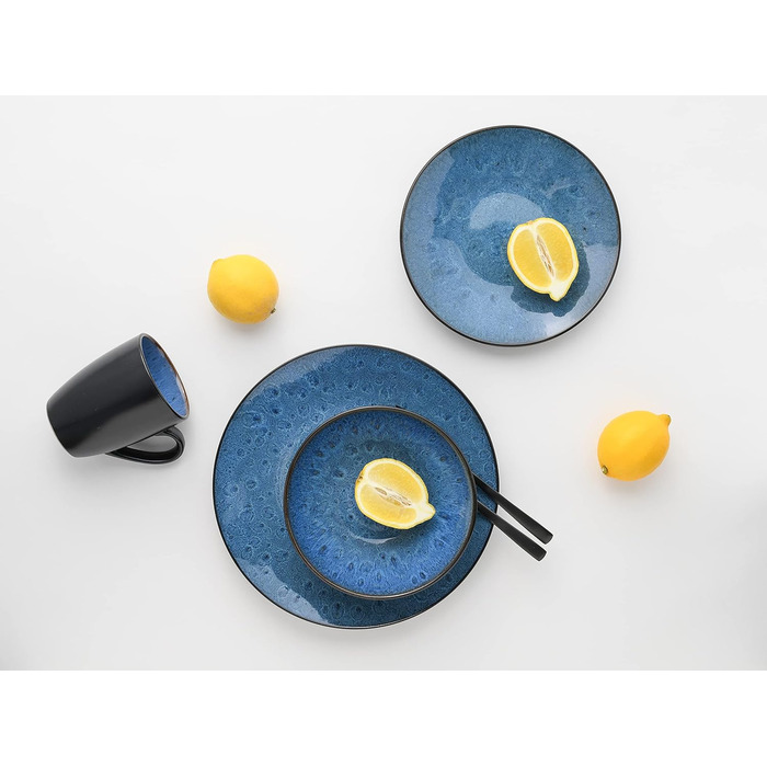 Набор посуды из 16 предметов синий Creatable