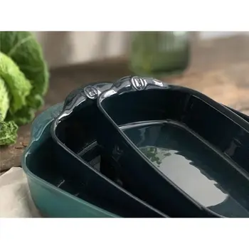 Форма для запікання прямокутна 30 x 19 см см темно-зелена Emile Henry