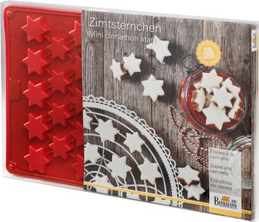 Форма для випічки у вигляді зірочок, 26 x 38 х 1,1 см, червона, RBV Birkmann