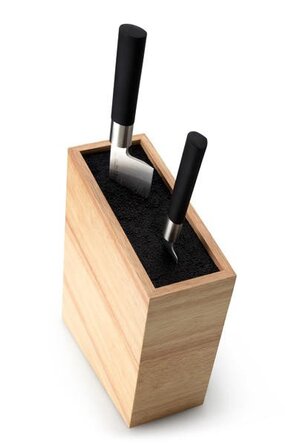 Підставка для ножів з каучукового дерева 22 x 9 x 22 см Continenta
