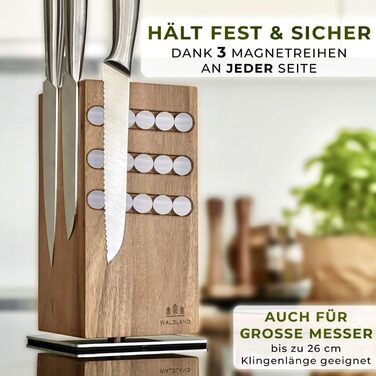 Блок для ножів магнітний та обертовий на 360° Waldland