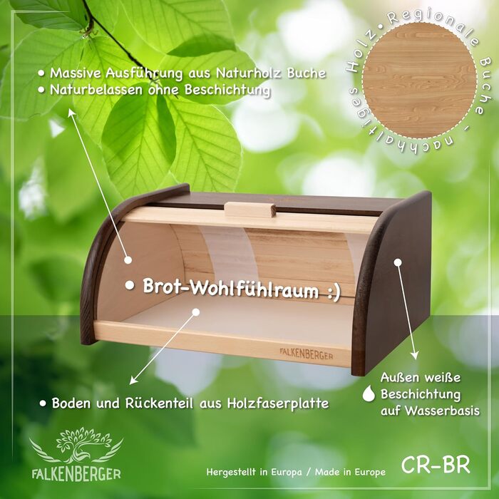Хлебница из буковой древесины 39,1 x 28,7 x 17 см FALKENBERGER
