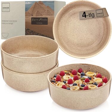 Комбінований сервіз на 6 персон, набір тарілок кавовий кухоль макаронна миска 30 шт. , набір посуду з кераміки посудомийна машина - мікрохвильова піч - стійкий до подряпин, набір посуду з кераміки КОЛЕКЦІЯ ЦІННОСТЕЙ (Каїр Мокко, миски для круп 4 шт.).