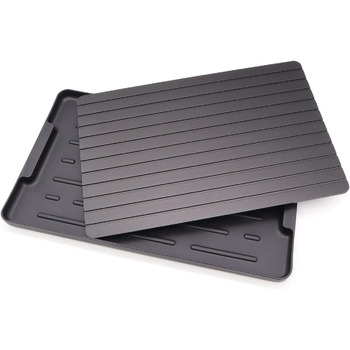 Дошка для розморожування 30 x 20 см з піддоном, чорний SYPEN