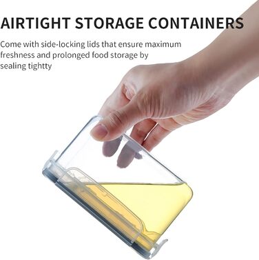 Контейнери для зберігання продуктів Hibisaws, 12 предметів, з кришками, контейнери для заморожування, коробки для продуктів, без BPA та 100 герметичні, прозорі, 6 x 1 л та 6 x 0,5 л, коробки для приготування їжі, набір Tupperware (HI160906)