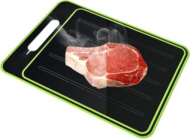 Дошка для розморожування та нарізання 36,5 х 25 см, чорний/зелений SMELEYOU