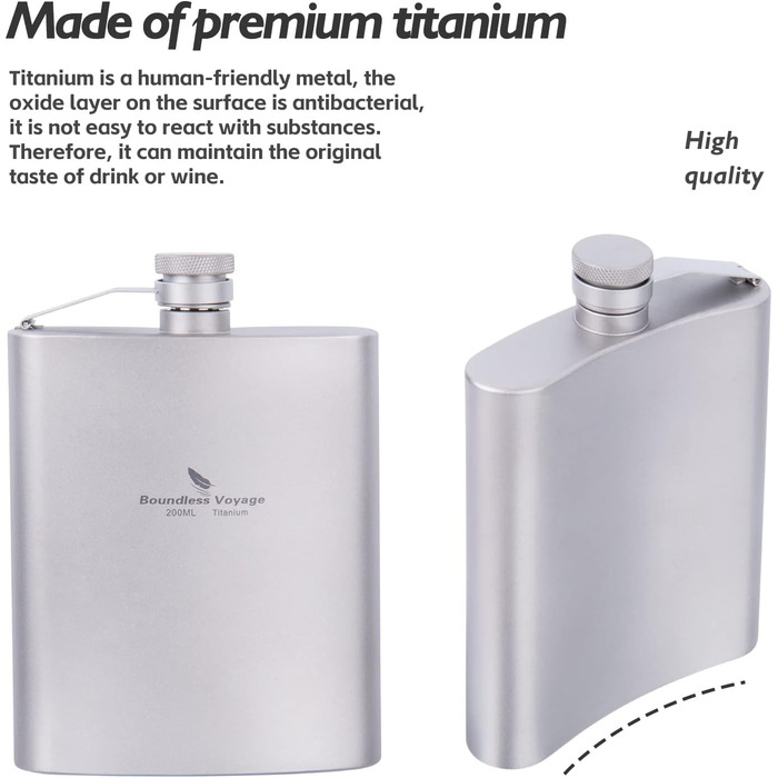Портативная фляга для виски 200 мл. Boundless Voyage