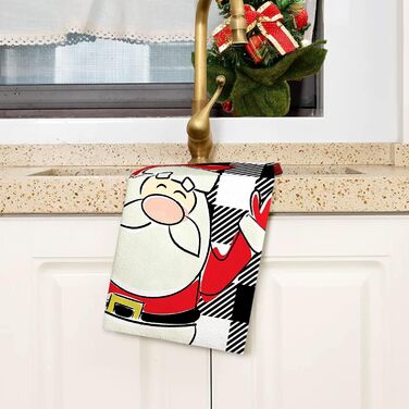 Набір з 2 різдвяних кухонних рушників 45 x 65 см, набір V Санта Клаус Ohok