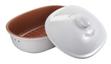 Горшок для хранения хлеба овальный 40 х 20 х 28 см белый Römertopf