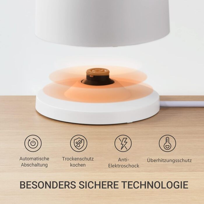 Чайник с настройкой температуры 1,5 литра, 2200 Вт белый Midea