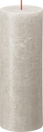 Свічки Bolsius Rustic Pillar Candles - Оливково-зелені - Набір з 4 шт. - Декоративні побутові свічки - Час горіння 60 годин - Без запаху - Натуральний рослинний віск - Без пальмової олії - Оливково-зелені (19 x 7 см, світло-сірі)