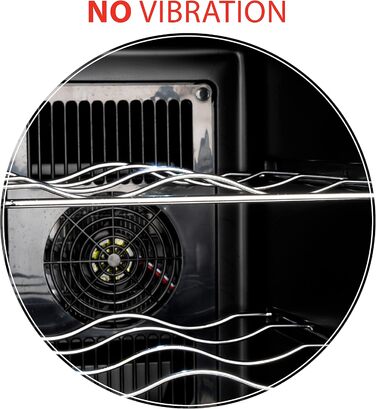 Винний холодильник до 18 пляшок чорний alpina