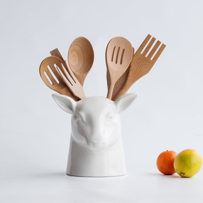 Подставка для кухонных аксессуаров Peleg Design Stag Head, керамика