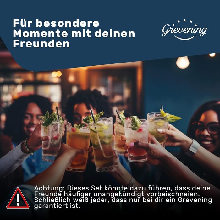 Набор шейкеров для коктейлей 16 предметов Grevening