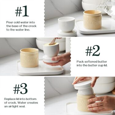 Фарфоровый горшок для масла с крышкой желтый DOWAN