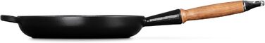 Сковорода чавунна 28 см з дерев'яною ручкою, чорний Signature Le Creuset