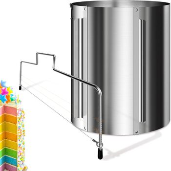 Регульована висота 30 см - кільце для випікання з нержавіючої сталі та форма для випікання в одному, високоякісні та функціональні - дуже високе кільце для випікання кругле, регульоване 16-30 см, рамка для випікання кругла, 4smile cake ring