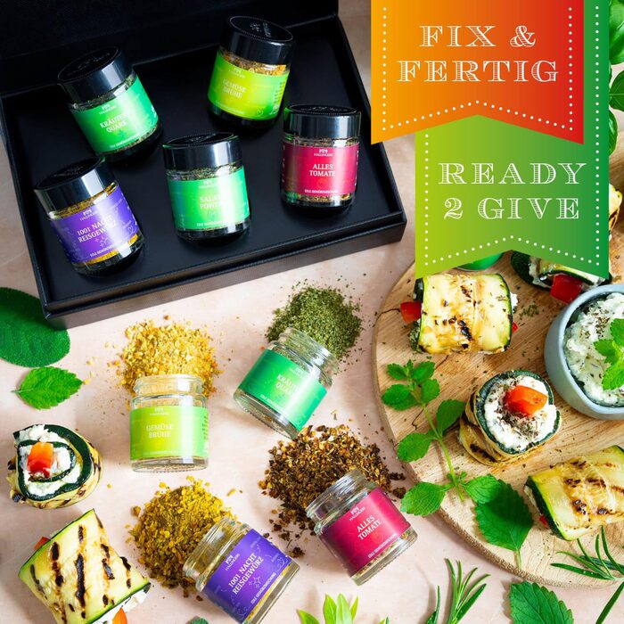 Класичний набір спецій Hallingers - 1 - Подарунковий набір спецій ручної роботи, 12 спецій з усього світу (Набір) - Літній подарунок та ідеальний подарунок для барбекю Подарунок для нової домівки &quotВітаємо дружбу&quot Класичні спеції., 12 спецій (73603