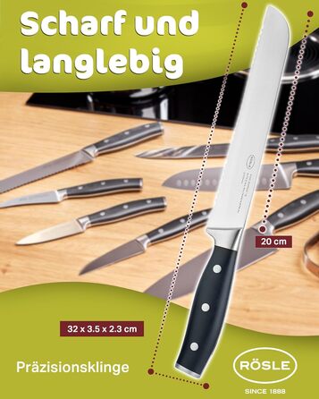 Нож для хлеба 20 см Tradition Rosle