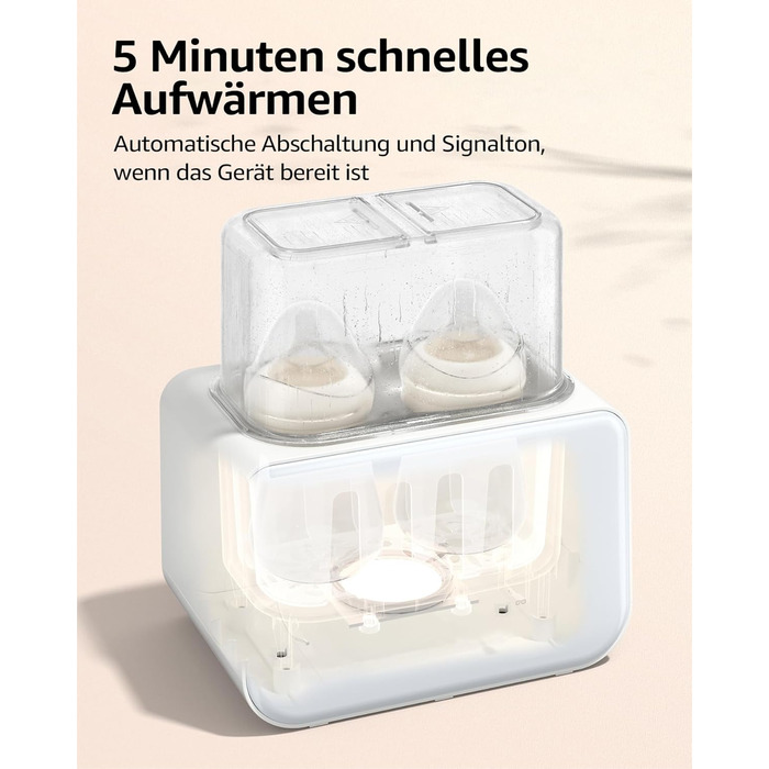 Підігрівач дитячих пляшечок 8 в 1 кремово-білий GROWNSY