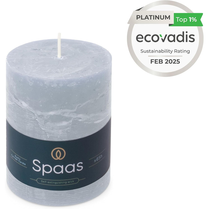 Свічки Spaas Rustic Pillar 80/110 мм 65 шт. - (Світло-блакитні)