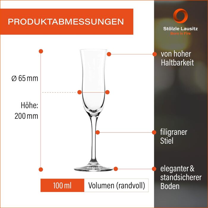 Бокал для граппы 100 мл, набор 6 предметов, Classic Stölzle Lausitz
