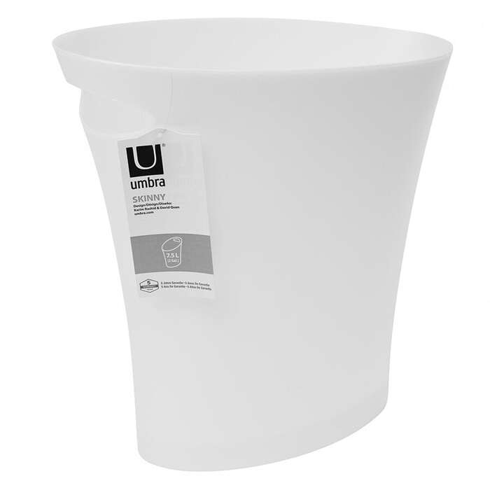 Контейнер для сміття 7,5 л білий Skinny Umbra