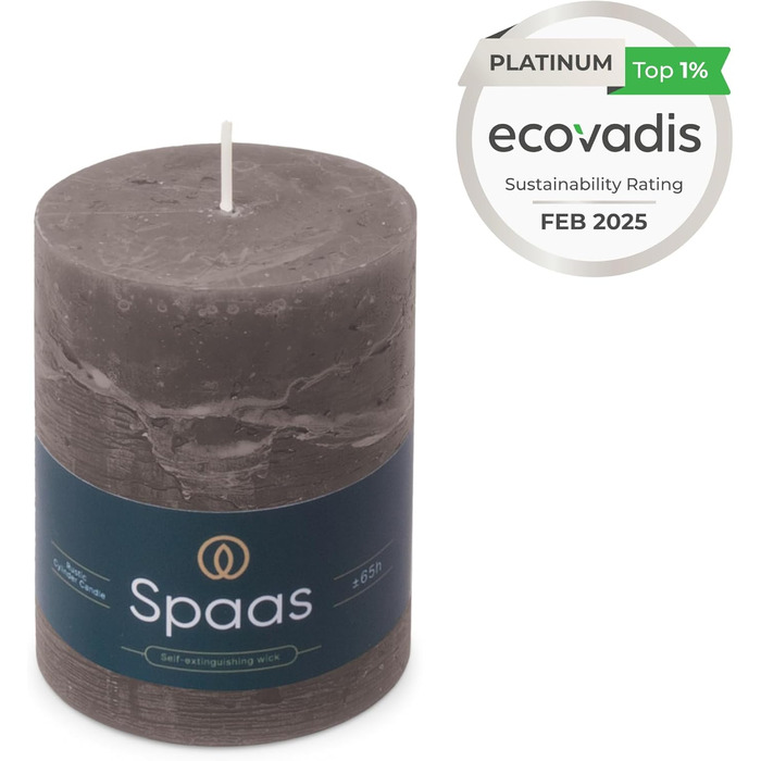 Свічка Spaas Rustic Pillar 80/110 мм 65 шт. - (темно-сіра)