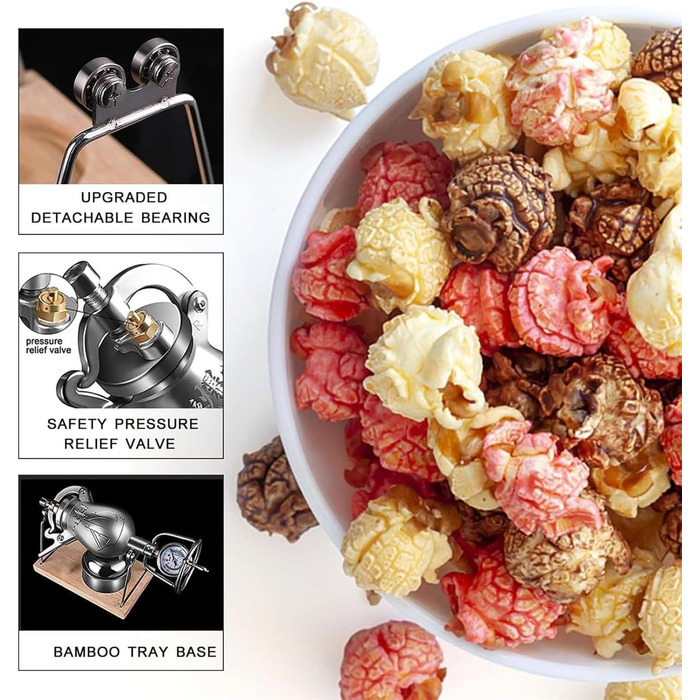 Традиційний китайський апарат для попкорну 300 мл, нержавіюча сталь Generic