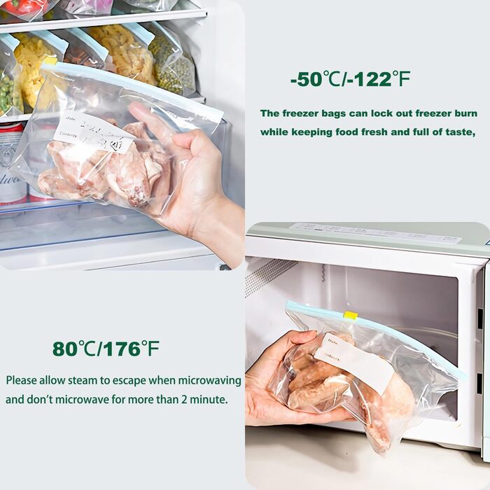 Вакуумні пакети 30 пакетів 20 х 10 / 23 х 15,5/ 26,5 х 32 см HYRYC