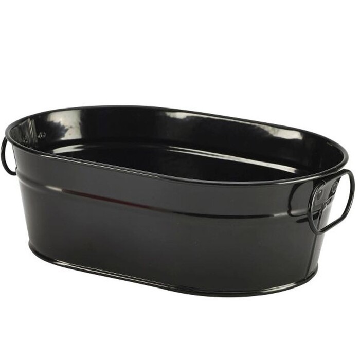 Емкость овальная 23х15х7 см, порционная черная, GenWare