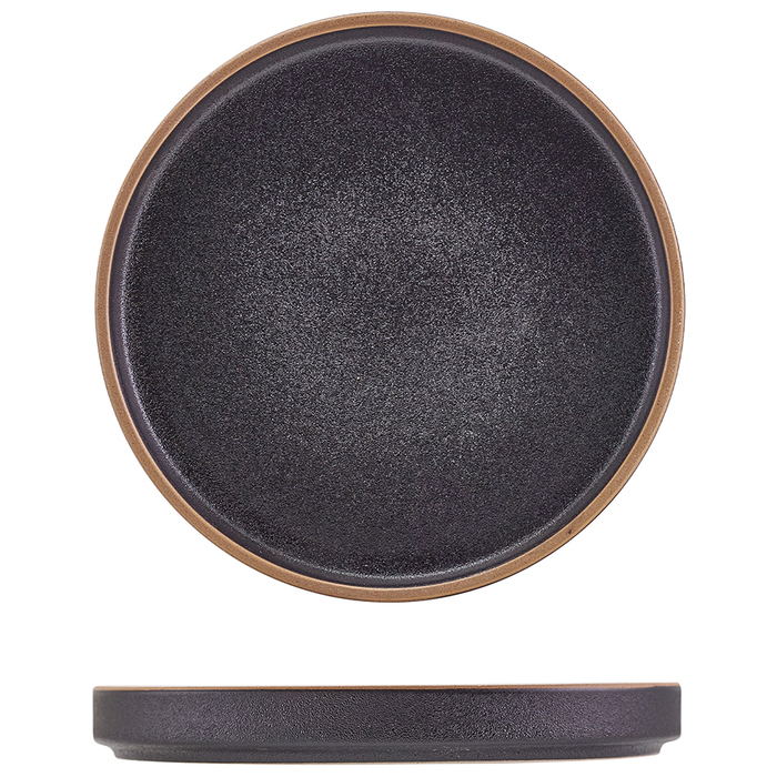 Тарелка презентационная 18*2.3 см с низким вертикальным бортом, Kava Black Stoneware, GenWare