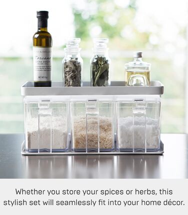 Коробка для приправ X3 і стійка - Вежа - біла