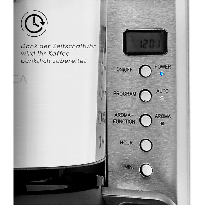 Кавоварка з ароматичним фільтром 1000 Вт, 1,35 л Coffee Art Karaca