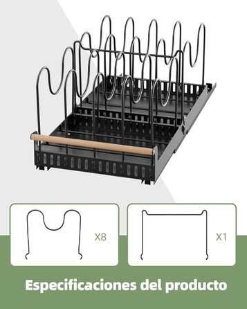 Підставки для посуду з 10 роздільниками білий NETEL