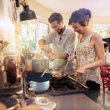 Кришка з силікону захист від википання 31 см чорна Relaxdays